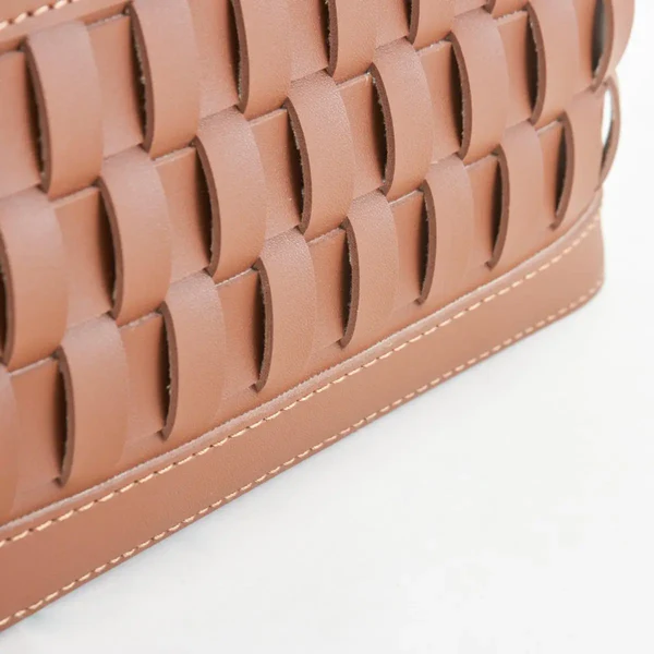 Soiree Leather Basket - Brown Large