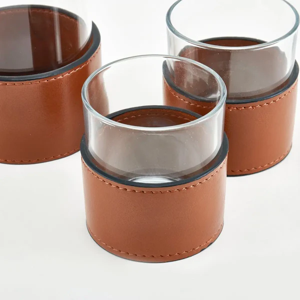 Leather Water Jug With Cups
