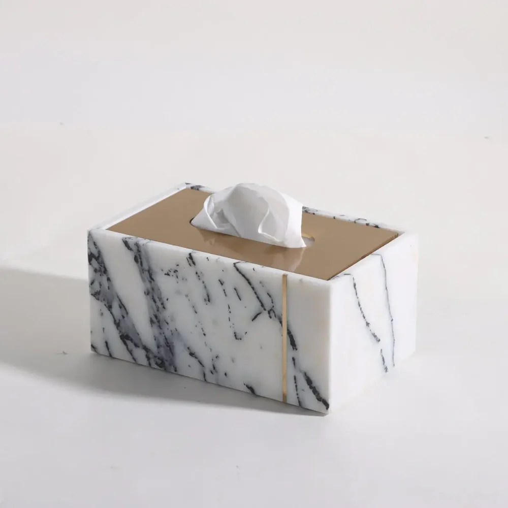 Arabescato Tissue Box
