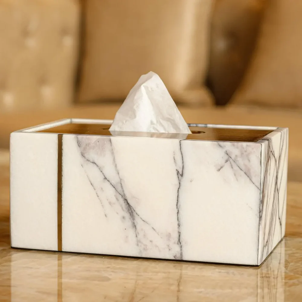 Arabescato Tissue Box