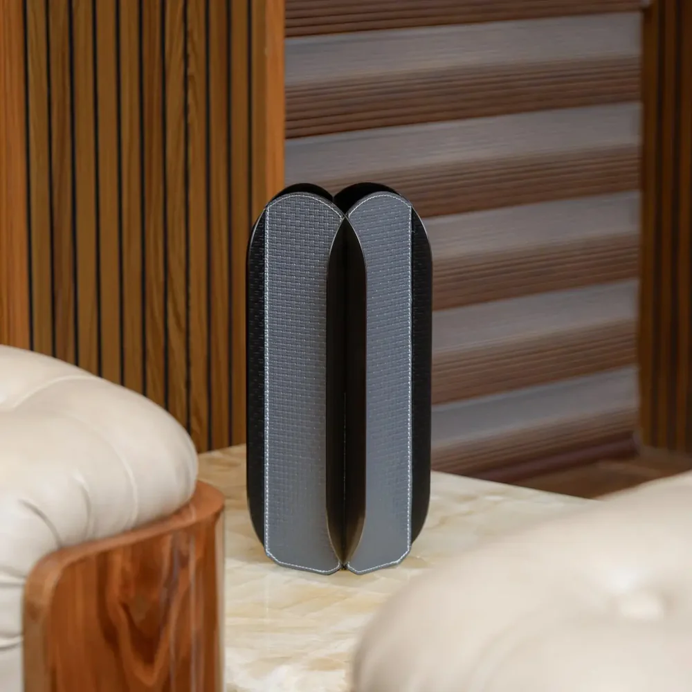 Geometric Smoke Grey Flower Vase