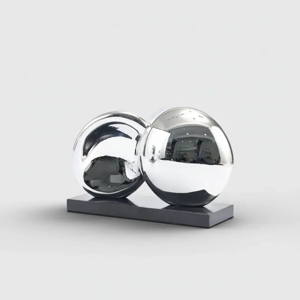 Intersecting Silver Decor Object