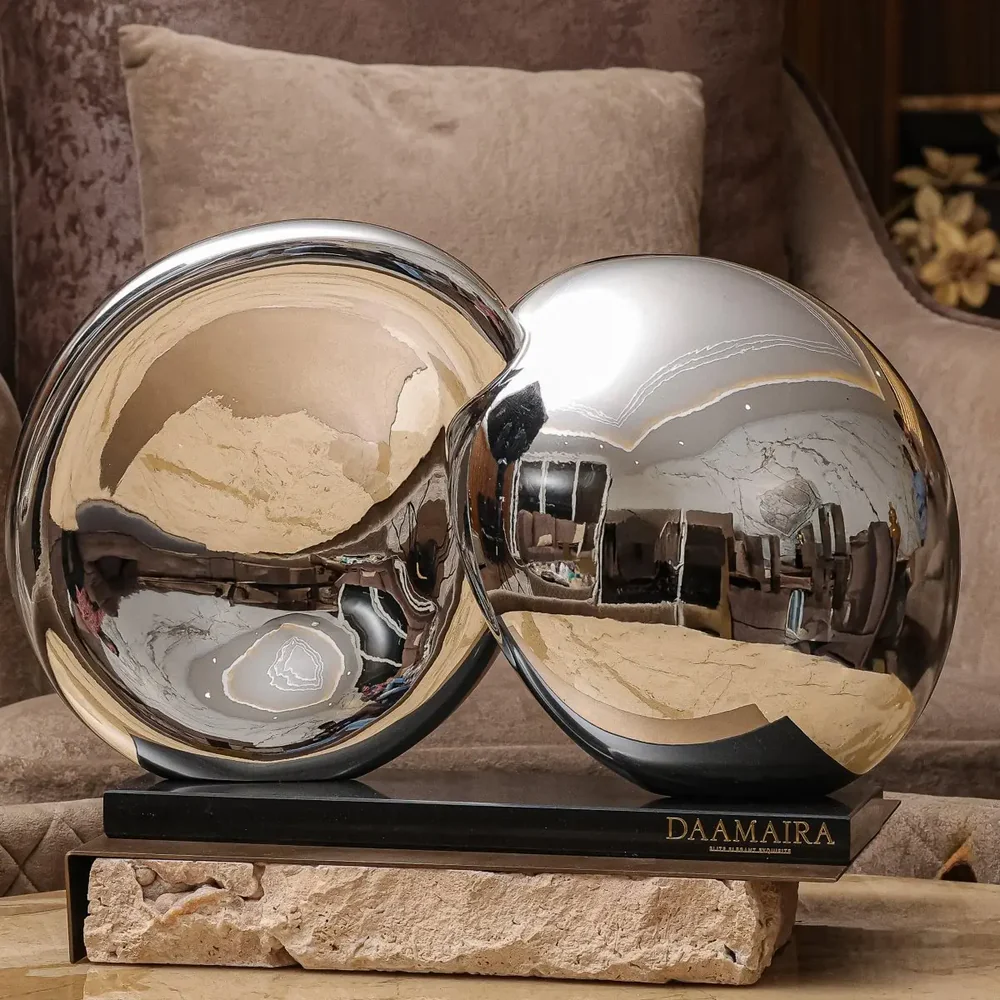 Intersecting Silver Decor Object