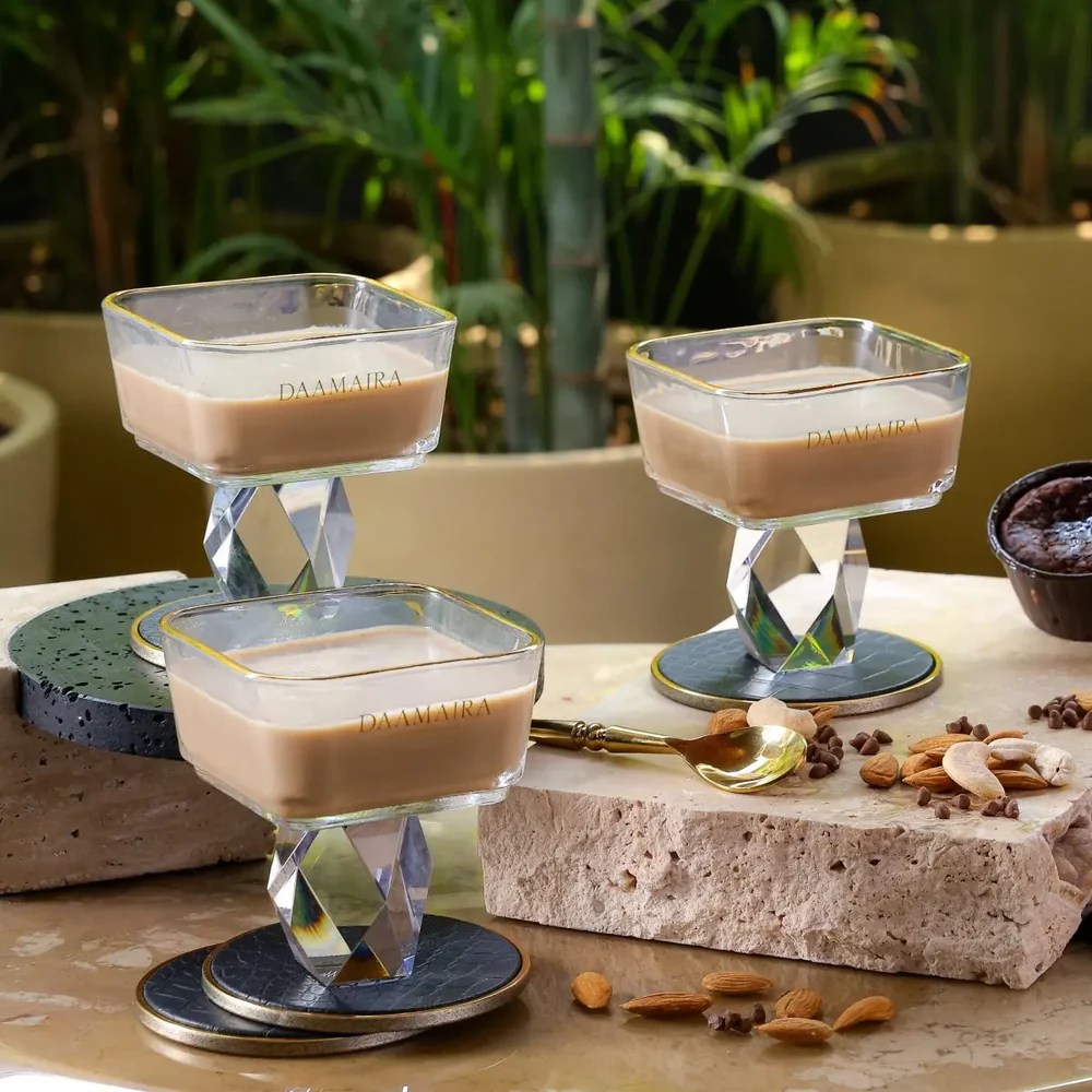 Square Crystal Dessert Bowl - Set of 6