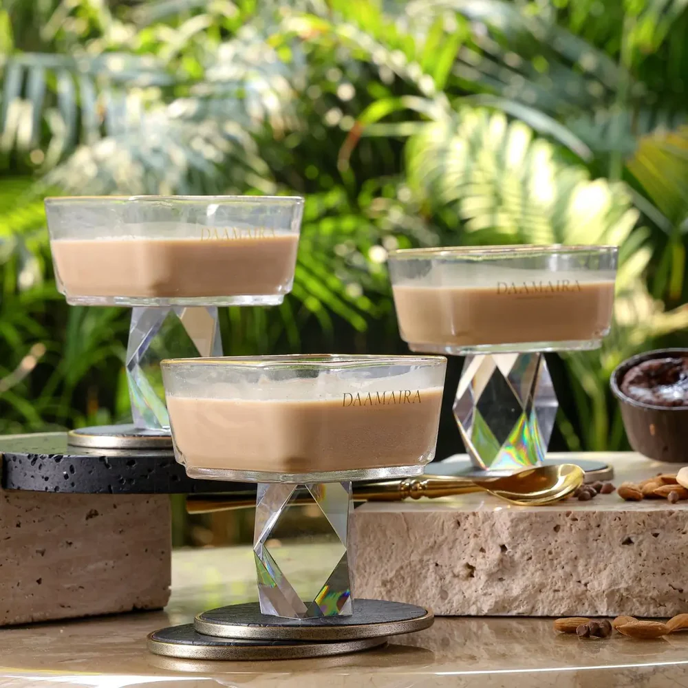 Square Crystal Dessert Bowl - Set of 6