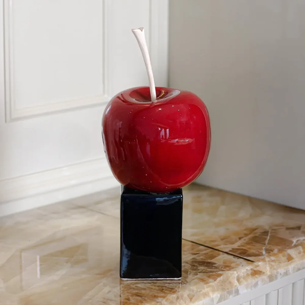 The Red Apple Sculpture