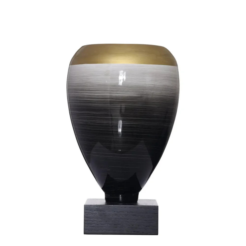 White Brushed Slate Flower Vase