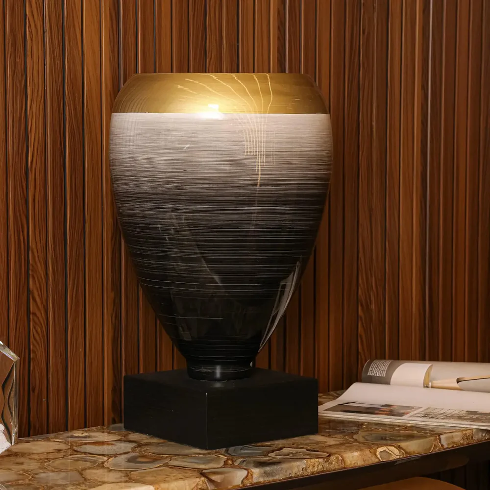 White Brushed Slate Flower Vase